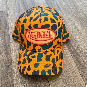BRAND NEW Von Dutch Orange Camo Hat UNISEX